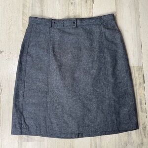 Banana Republic Blue Mini Pencil Skirt for Work Linen Blend size 4P